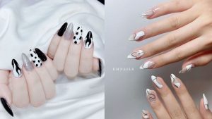 Bộ sưu tập những mẫu nail trắng đen đơn giản siêu hot cho nàng