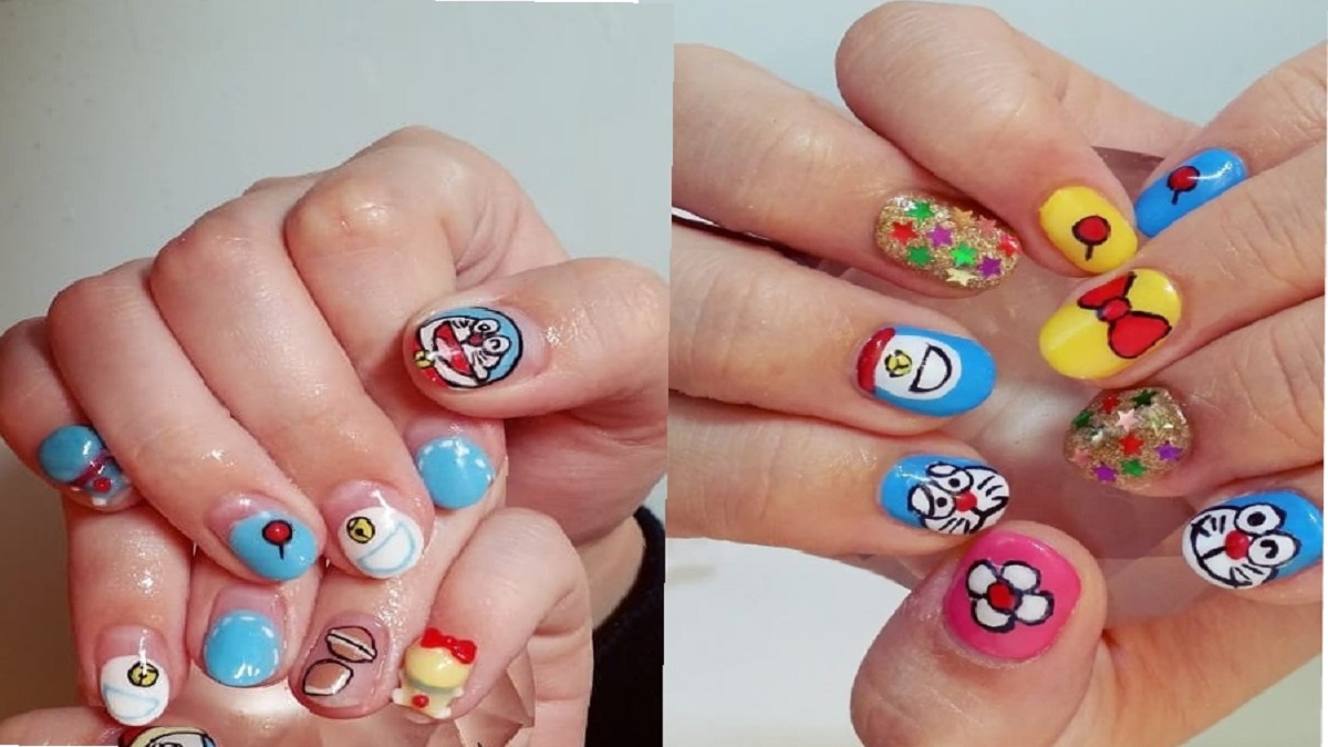 80+ Mẫu nail hoạt hình Doraemon cute & ngộ nghĩnh