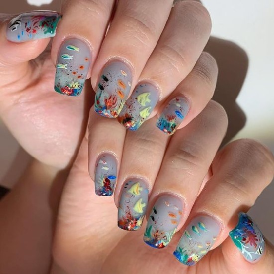 nail thiết kế đi biển