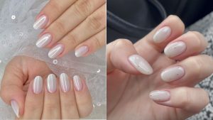 Tổng hợp những mẫu nail màu trắng gạo nhẹ nhàng, thanh lịch