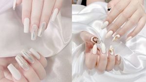 Những mẫu nail màu trắng đẹp theo phong cách đơn giản