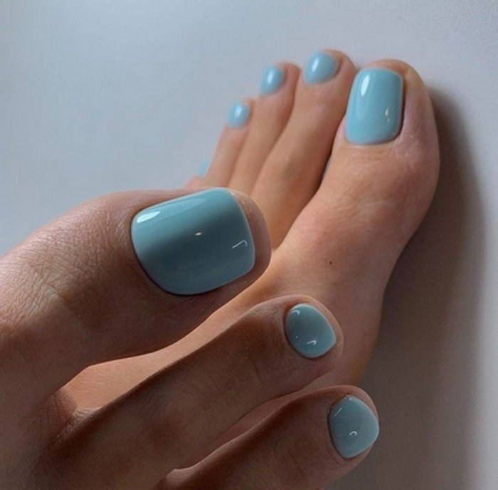Màu xanh pastel chân sáng da 