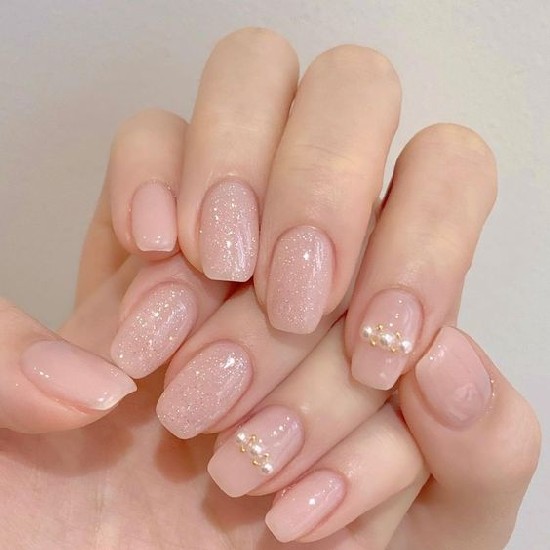 nail hồng cánh sen