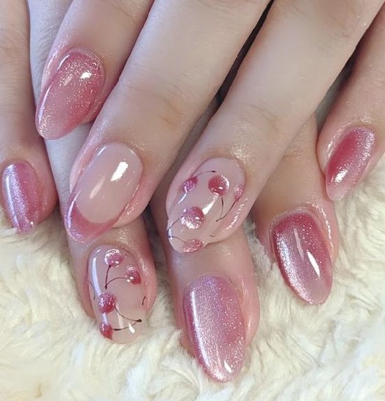 nail màu hồng nhạt