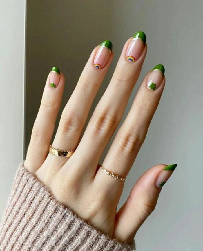nail màu rêu đơn giản