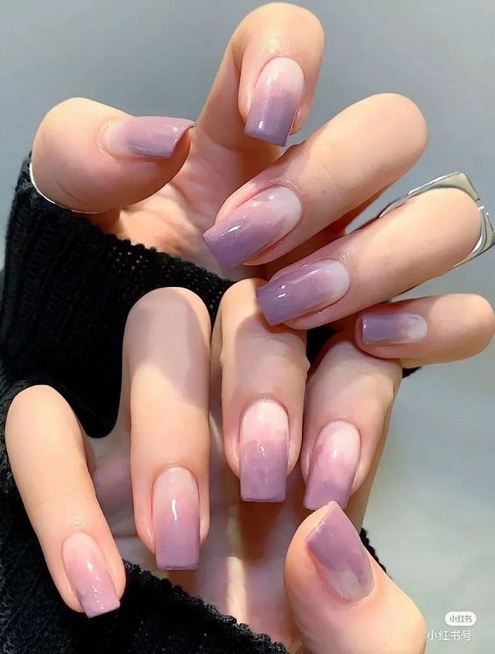 nail màu tím nhạt đẹp nhất