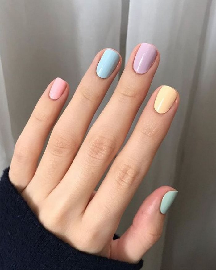 nail nhiều màu pastel