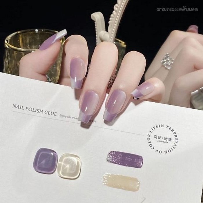 nail tím nhật đẹp nhất