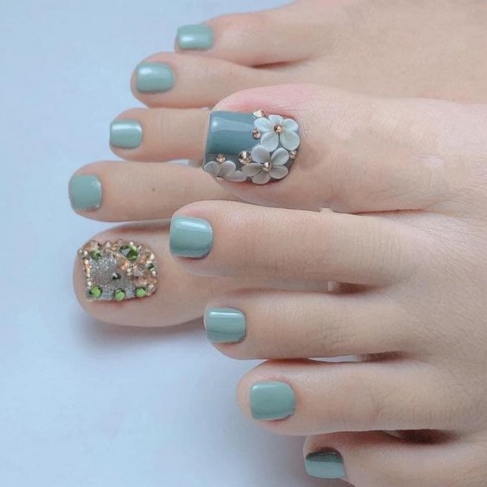 nails chân cho người lớn tuổi đơn giản xinh