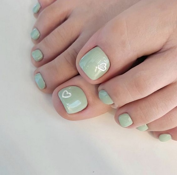 nails chân xanh đẹp
