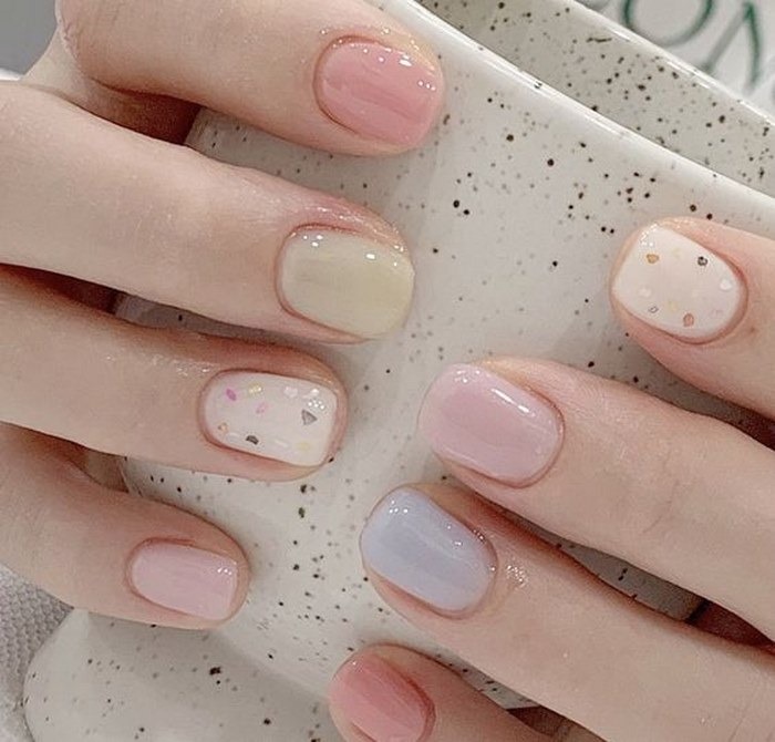 nails pastel đơn giản dễ thương