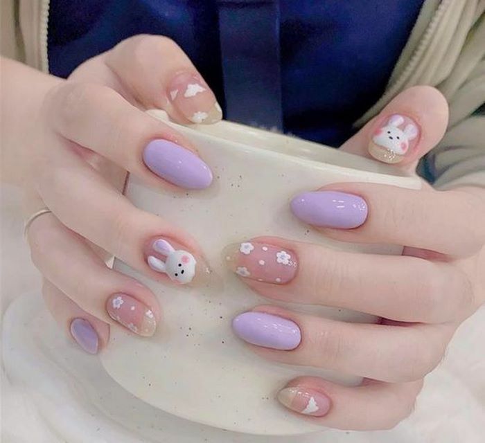 sơn nail tím đẹp