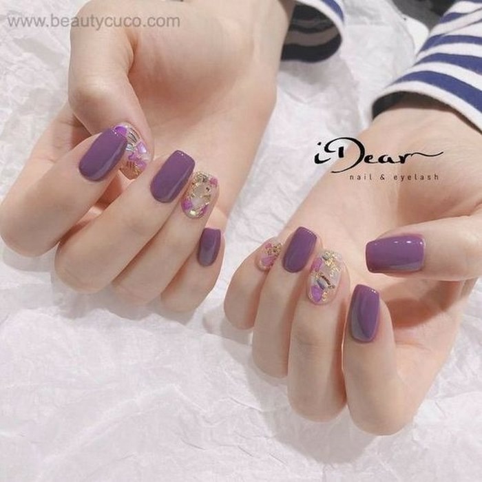 sơn nail tím nhạt hot