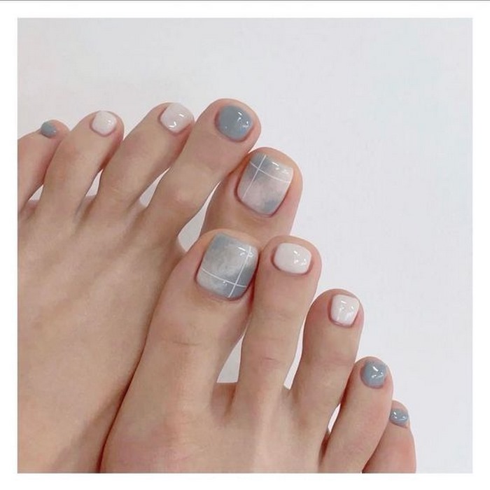 vẽ nails chân xà cừ xinh