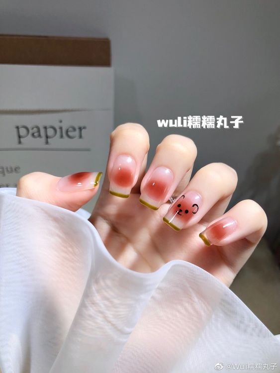 Mẫu nail dưa hấu cực đáng yêu