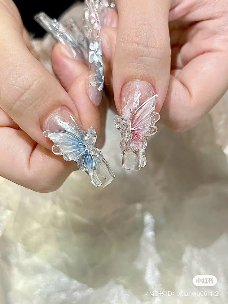 Nail Sculpture nghệ thuật hình bướm