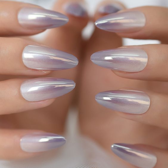 Mẫu nail Ombre metallic