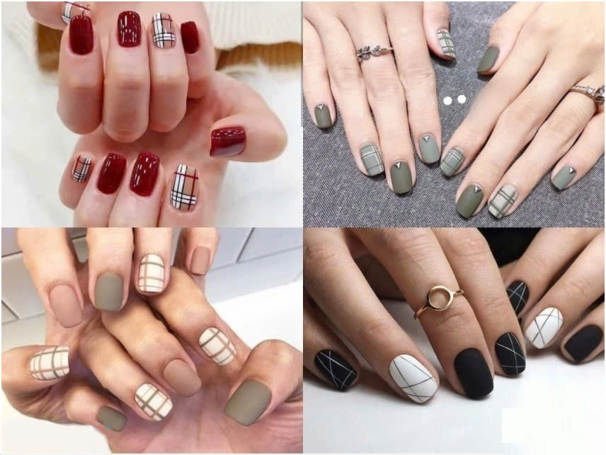 Nail caro phối màu