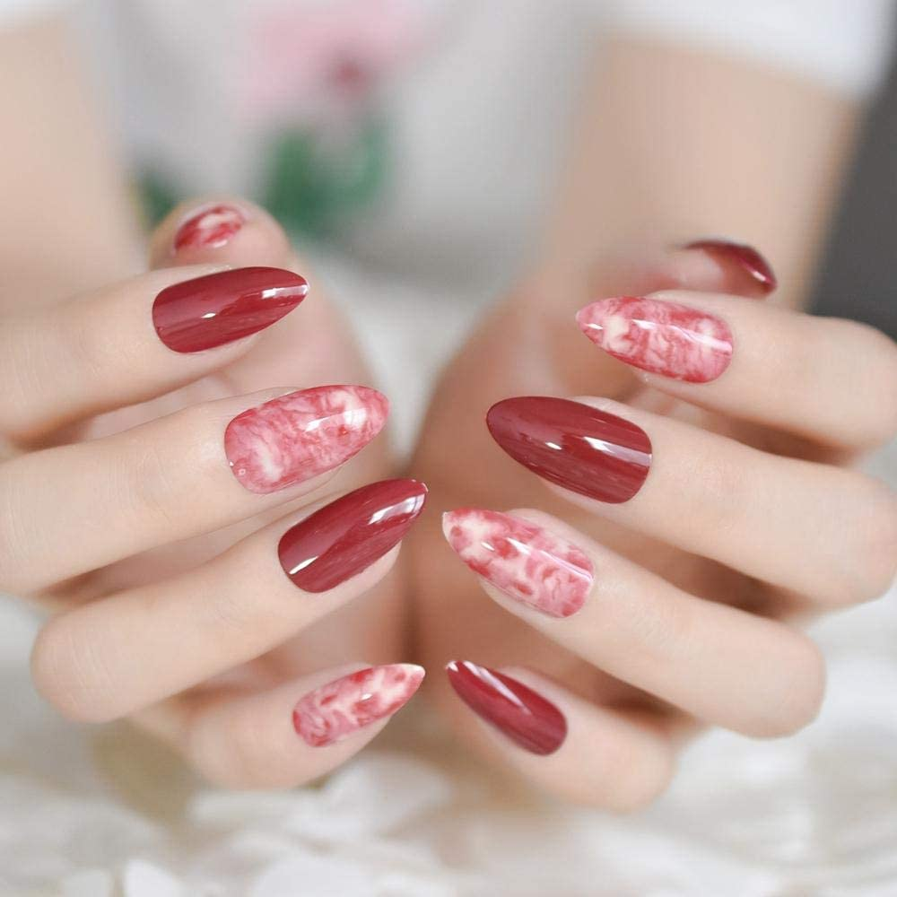 Nail vân đá kết hợp với họa tiết độc đáo