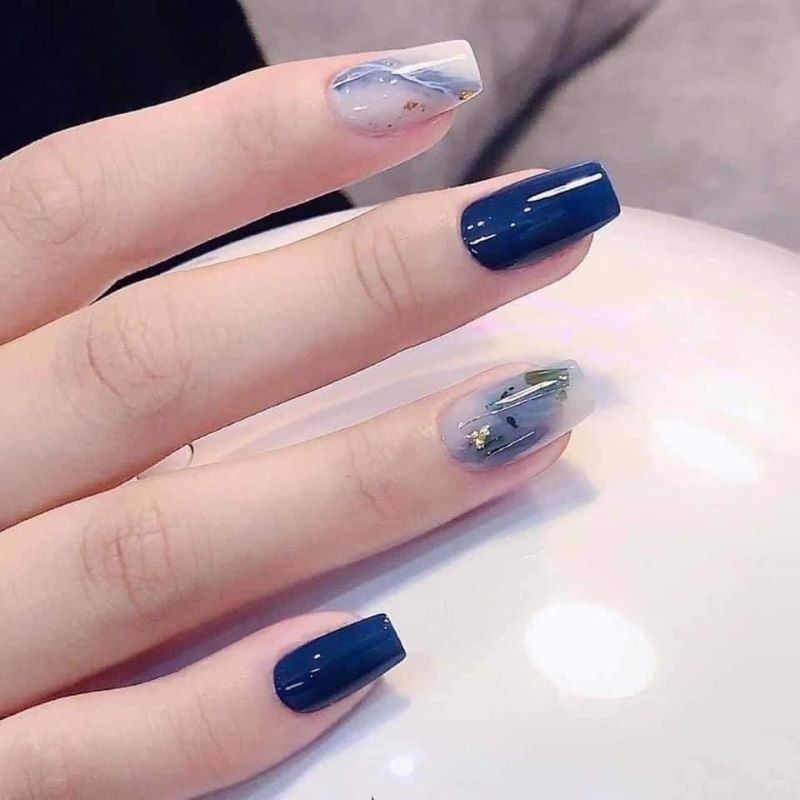 Nail xanh đậm