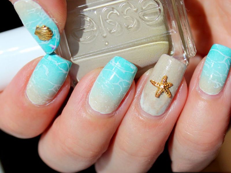 Mẫu nail sinh vật biển