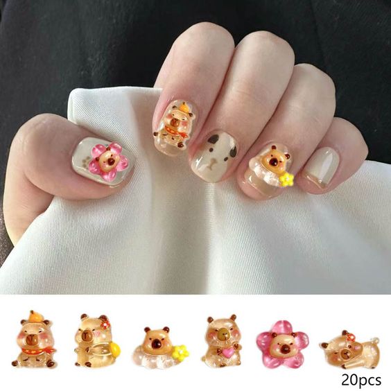 Nail capybara 3d