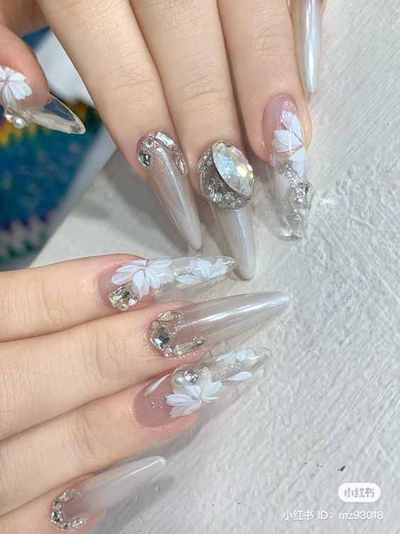 Nail hoa cẩm chướng