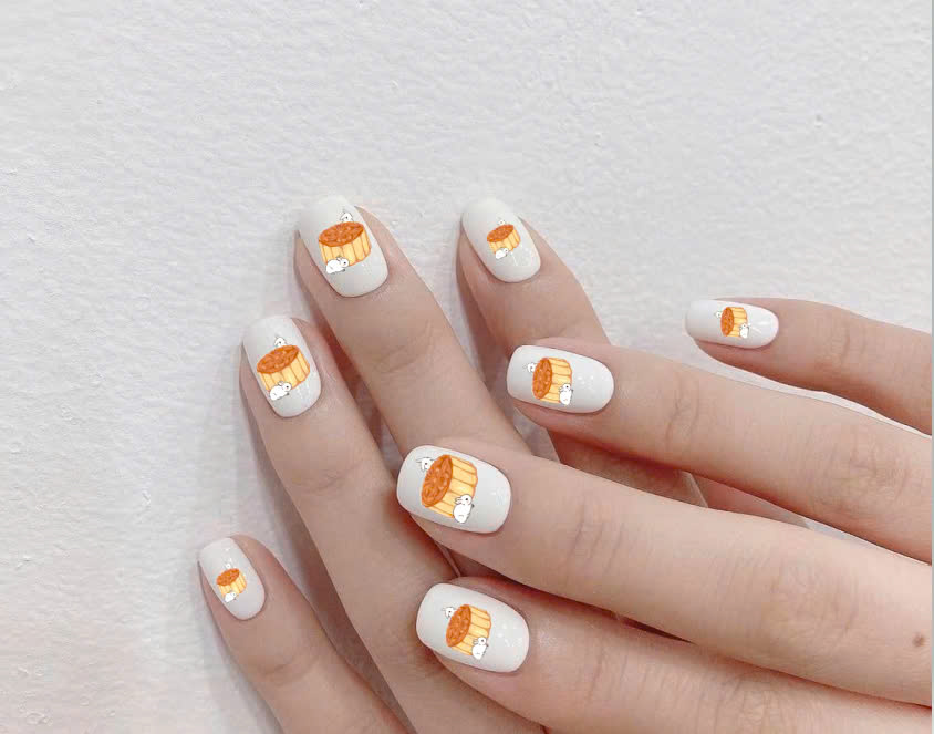 Mẫu nail bánh trung thu